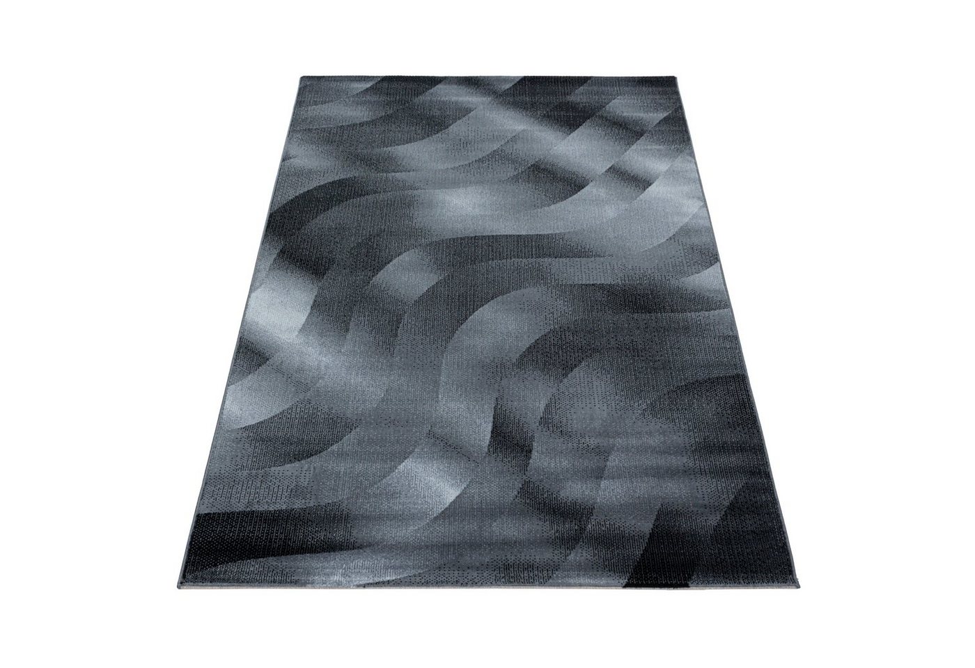 Teppich Kurzflor Wohnzimmer Schlafzimmer Abstraktes Wellen Design, Stilvoll Günstig, Rechteck, Höhe: 9 mm von Stilvoll Günstig
