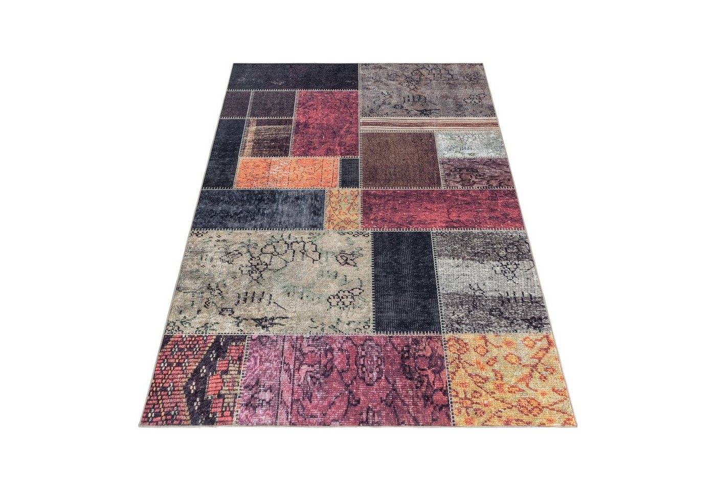 Teppich Teppich für den Flur oder Küche Patchwork Design, Stilvoll Günstig, Läufer, Höhe: 7 mm von Stilvoll Günstig
