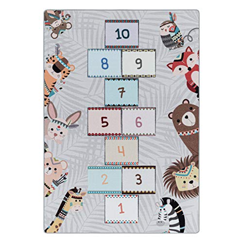 Ayyildiz Kinderteppich Spielteppich Hüpfkästchen Straßen Grau, rechteckig, Höhe 8 mm, Kurzflor, Größe:100 x 150 cm, Farbe:Grau Ayyildiz Kinderteppich Spielteppich Hüpfkästchen Straßen Grau, rechteckig, Höhe 8 mm, Kurzflor, Größe:100 x 150 cm, Farbe:Grau von Ayyildiz