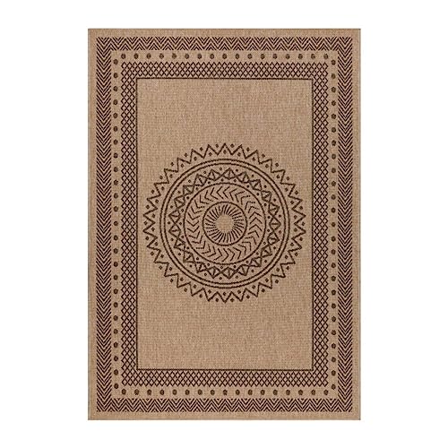 Natürliche Eleganz für Ihr Zuhause: Wetterfester Outdoor-Teppich in Sisal-Optik für Wohnzimmer, Terrasse, Balkon & Küche - Flach gewebt für stilvolle Natürlichkeit, Größe:200 x 290 cm, Farbe:Schwarz Natürliche Eleganz für Ihr Zuhause: Wetterfester Outdoor-Teppich in Sisal-Optik für Wohnzimmer, Terrasse, Balkon & Küche - Flach gewebt für stilvolle Natürlichkeit, Größe:200 x 290 cm, Farbe:Schwarz von Ayyildiz
