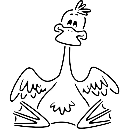 A4 'Glückliche Ente' Wandschablone/Vorlage (WS00020423) von Azeeda