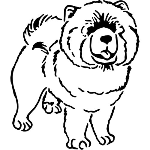 A5 'Chow Chow Hund' Wandschablone/Vorlage (WS00025636) von Azeeda