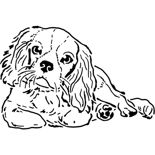 A5 'Königcharles Spaniel' Wandschablone/Vorlage (WS00048781) von Azeeda