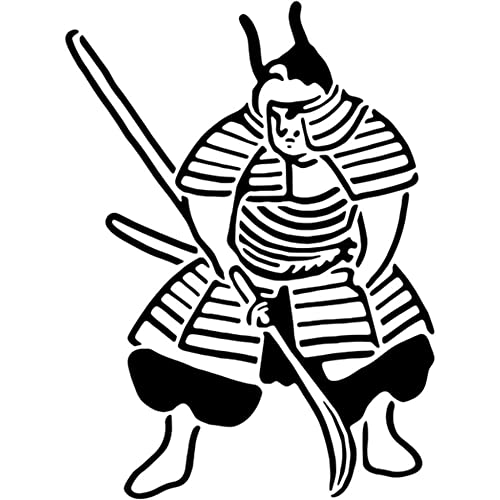A5 'Samurai Krieger' Wandschablone/Vorlage (WS00031548) von Azeeda