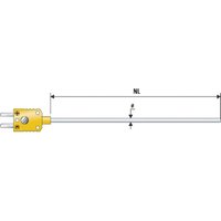 B + B Thermo-Technik K625 0150-30 Tauchfühler -200 bis +1100 °C Fühler-Typ K von B+B THERMO-TECHNIK