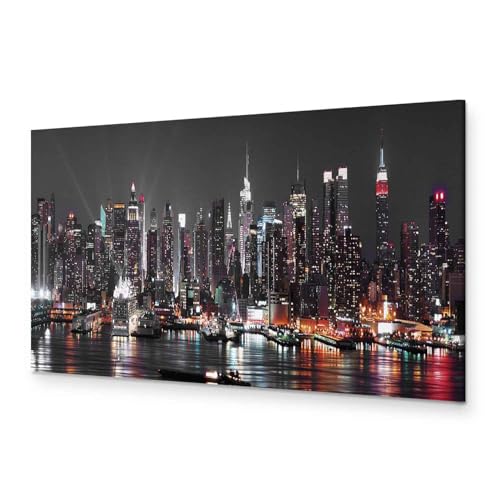 murando - Bilder New York 135x45 cm Vlies Leinwandbild 1 tlg Kunstdruck modern Wandbilder XXL Wanddekoration Design Wand Bild Panoramabild - Skyline NY Stadt City d-B-0087-b-a von B&D XXL