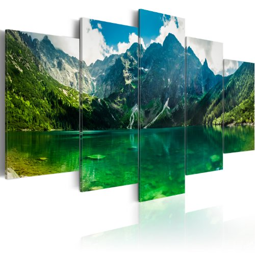 murando - Akustikbild Landschaft Gebirge 100x50 cm 5 tlg Bilder Akustikschaum Schallschutz Akustikpaneele Wandpaneele Schalldämmung Wandbild Schallabsorber Akustikplatten Natur Berge 030212-102 von B&D XXL