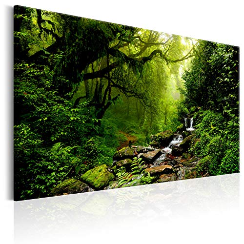 murando - Akustikbild Wald Bach 60x40 cm 1 tlg Bilder Akustikschaum Schallschutz Kunst Akustikpaneele Wandpaneele Schalldämmung Schallabsorber Natur Landschaft Bäume Wasserfall c-B-0234-b-c von B&D XXL