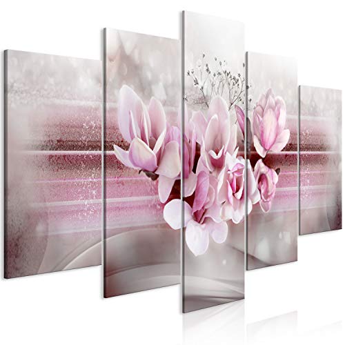 murando - Bilder Blumen Vlies Leinwandbild 5 tlg Kunstdruck modern Wandbilder XXL Wanddekoration Design Wand Bild - Magnolien rosa b-A-0592-b-n von B&D XXL