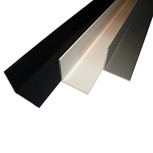 B&T Metall Aluminium Winkel pulverbeschichtet 15 x 10 x 2 mm | Winkelschiene weiß RAL 9016 200 cm lang von B&T Metall