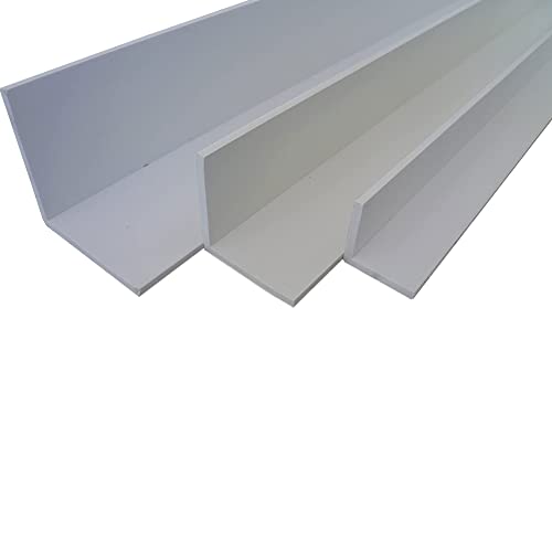 B&T Metall Kunststoffwinkel Hart PVC weiß 50x30x3,0 mm Länge 2 mtr von B&T Metall