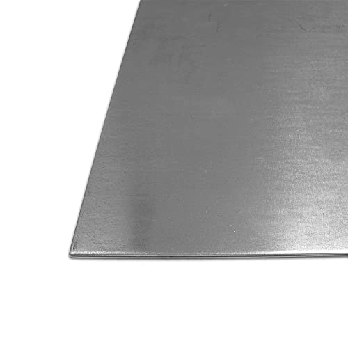 B&T Metall Stahl-Blech verzinkt St 1203 | 1,0 mm stark | Feinblech DX51 im Zuschnitt Größe 20 x 90 cm (200 x 900 mm) von B&T Metall