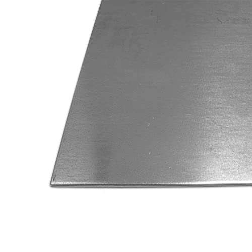 B&T Metall Stahl-Blech verzinkt St 1203 | 1,5 mm stark | Feinblech DX51 im Zuschnitt Größe 50 x 70 cm (500 x 700 mm) von B&T Metall