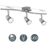 Design led Deckenlampe 6W-12W Deckenlechte 230V Spot-Strahler GU10 modern chrom: 3 Strahler - 50 von B.K.LICHT