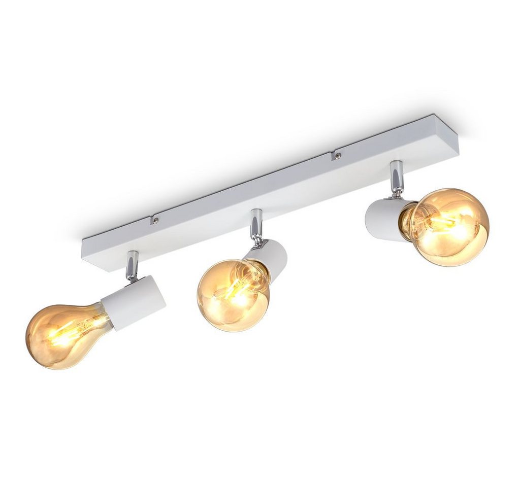 B.K.Licht LED Deckenspot Deckenleuchte Vintage 60W E27 Strahler - BKL1362, ohne Leuchtmittel, 3-flammige retro Deckenlampe Landhausstil Schwenkbar von B.K.Licht