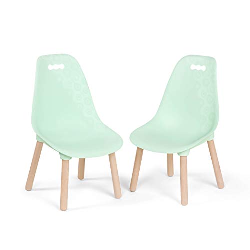 B. spaces by Battat – Kid Century Modern: Chair Set – Stabile Kinderstühle in Mintgrün (2 Stühle), Kunststoff, Mint, Kindergröße von B.