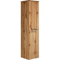 Badezimmer Badschrank Saturnus 130cm Eiche - Regal Schrank Hochschrank Schrank Möbel - Eiche von BADPLAATS