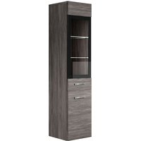 Badezimmer Schrank Rio 131 cm Grau Eiche – Regal Schrank Hochschrank Schrank Möbel Badschrank - Grau eiche von BADPLAATS