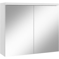 Badezimmer Spiegelschrank Toledo 80cm Weiß – Stauraum Unterschrank Möbel zwei Türen Badschrank - Weiß von BADPLAATS