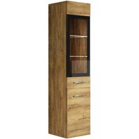 Badezimmer Schrank Rio 131 cm Braun Eiche – Regal Schrank Hochschrank Schrank Möbel Badschrank - Braun eiche von BADPLAATS