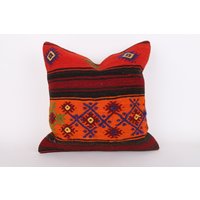 Truthahn Kissen, 20x20 Kissenbezug, Boho Teppich Handamde Kelim Lendenwirbelsäule, Couch Azteken Home Dcor von BAHEKILIMPILLOW