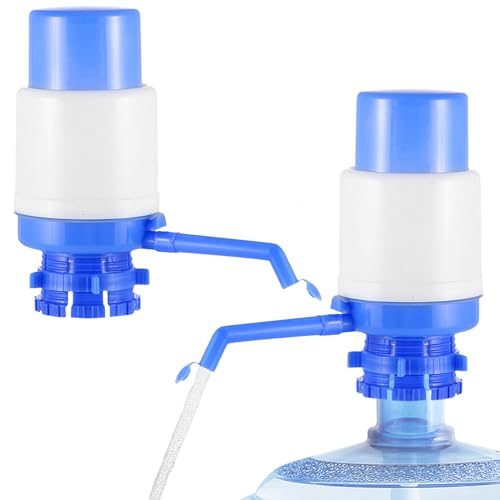 2 Stück Wasserflaschen Pumpe, Water Dispenser mit Wasserstoppventil, Manueller Wasserspender für Kanister meisten Eimern, Kühler & Wasserspender für Trinkwasser für Kinder und Erwachsene von BAIFULAI