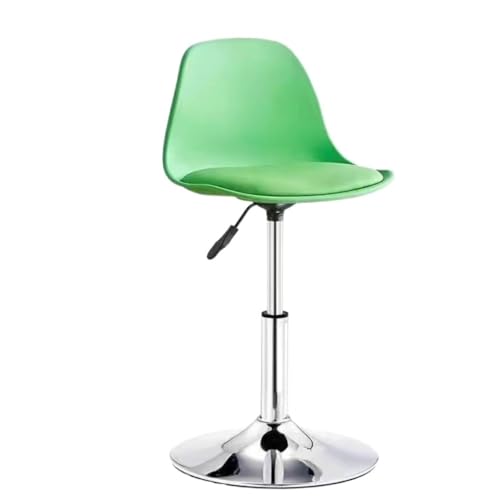 BAOSHUPINGY Bar StüHle Barstuhl, Barstuhl, Hoher Hocker, Rezeption, Lift, Drehstuhl, Rückenlehne, Haushalt, Einfacher Barstuhl, Verstellbar Bar Chair (Color : Green, Size : A) von BAOSHUPINGY