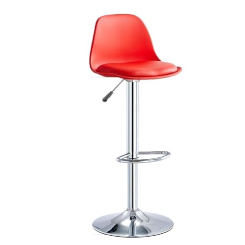 BAOSHUPINGY Bar StüHle Barstuhl, Moderner, Minimalistischer Barstuhl, Kassierer, Rezeption, Hebestuhl, Heimstuhl, Hoher Hocker, Barhocker Bar Chair (Color : Red, Size : B) von BAOSHUPINGY