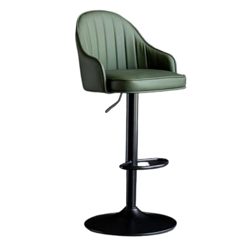BAOSHUPINGY Bar StüHle Barstuhl, Moderner, Minimalistischer Heimstuhl, Bar-Rezeption, Leichter Luxus-Barhocker, Rückenlehne, Hoher Bar-Sessellift Bar Chair (Color : Green, Size : A) von BAOSHUPINGY