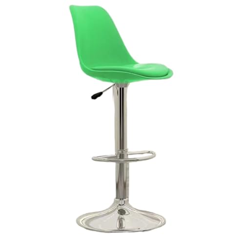 BAOSHUPINGY Bar StüHle Barstuhl, Moderner, Minimalistischer Rezeptionsstuhl, Drehbarer Kunststoffstuhl, Nach Hause, Hoher Hocker, Barstuhl, Rückenlehne Bar Chair (Color : Green, Size : A) von BAOSHUPINGY
