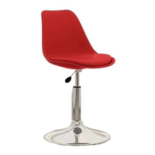 BAOSHUPINGY Bar StüHle Barstuhl, Moderner, Minimalistischer Rezeptionsstuhl, Drehbarer Kunststoffstuhl, Nach Hause, Hoher Hocker, Barstuhl, Rückenlehne Bar Chair (Color : Red, Size : B) von BAOSHUPINGY