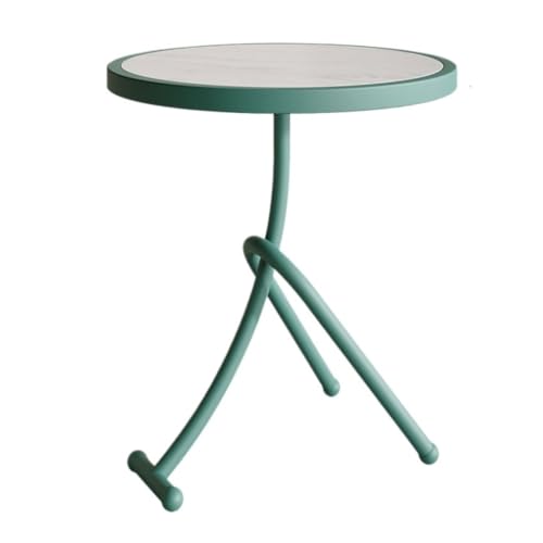 BAOSHUPINGY Kleine Tische Einfacher Kleiner Runder Tisch Wohnzimmer Kleiner Runder Tisch Runder Kleiner Couchtisch Kreativer Beistelltisch Beistelltisch Tisch Klein(Color:Green) von BAOSHUPINGY