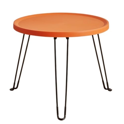 BAOSHUPINGY Kleine Tische Klappbarer Sofa-Beistelltisch, Wohnzimmer, Couchtisch, Einfacher Kleiner Runder Tisch, Schlafzimmer-Mini-Nachttisch Tisch Klein(Color:Red) von BAOSHUPINGY