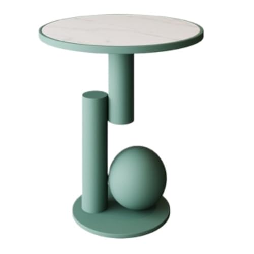BAOSHUPINGY Kleine Tische Runder Nachttisch, Moderner Minimalistischer Beistelltisch, Kreativer Sofa-Beistelltisch, Balkon, Minimalistischer Couchtisch Tisch Klein(Color:Green) von BAOSHUPINGY