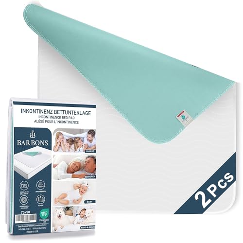Barbons Baby Matratzenschutz 75x90 wasserdicht - sowie eine inkontinenzauflage für Baby/Kinder (75x90 cm) von BARBONS