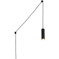 Minimalistische Pendelleuchte mit Kabel und Stecker "Rim" - GU10 - schwarz von BARCELONA LED