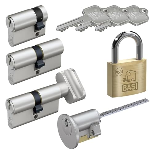 BASI | V50 Schließzylinder | gleichschließend und frei kombinierbar | Viele Längen verfügbar | Profilzylinder für Haus und Wohnung | Doppelzylinder A:35 mm B:40 mm BASI | V50 Schließzylinder | gleichschließend und frei kombinierbar | Viele Längen verfügbar | Profilzylinder für Haus und Wohnung | Doppelzylinder A:35 mm B:40 mm von BASI