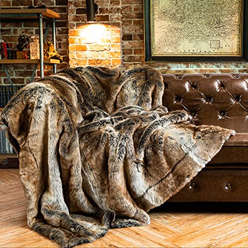 BATTILO HOME Überwurf aus Kunstfell, Warm, Elegant, Gemütlich, Dekorativ, für Bett, Sofa, 125 x 150 cm von BATTILO HOME