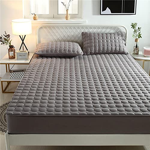 BATlaM Bedding Gesteppte Matratzenauflage- Weich Mikrofaser Matratzen Topper - mit Spannumrandung - Matratzenschoner Unterbett auch für Boxspring-Betten,200x200cm von BATlaM