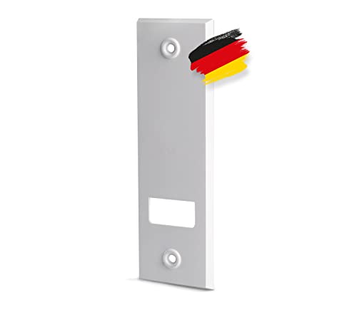 BAUHELD® Rolladengurt Abdeckung mit 105mm Lochabstand [6 Stück] - Maxi Unterputz Gurtwickler-Blende aus Kunststoff [Made in Germany] - Abdeckplatte für Rollladengurt 23mm geeignet - Weiß von BAUHELD