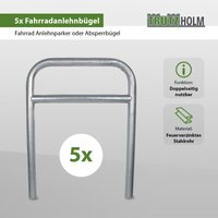 Baumarktplus - 5x Fahrrad Anlehnbügel feuerverzinkt zum Einbetonieren Fahrradständer Anlehnständer Poller von BAUMARKTPLUS