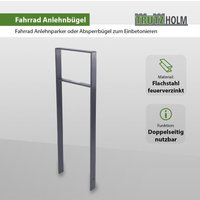 Baumarktplus - Fahrrad Anlehnbügel Flachstahl Knierohr 400mm breit zum Einbetonieren ral 7016 Fahrradanlehner Anlehnständer von BAUMARKTPLUS