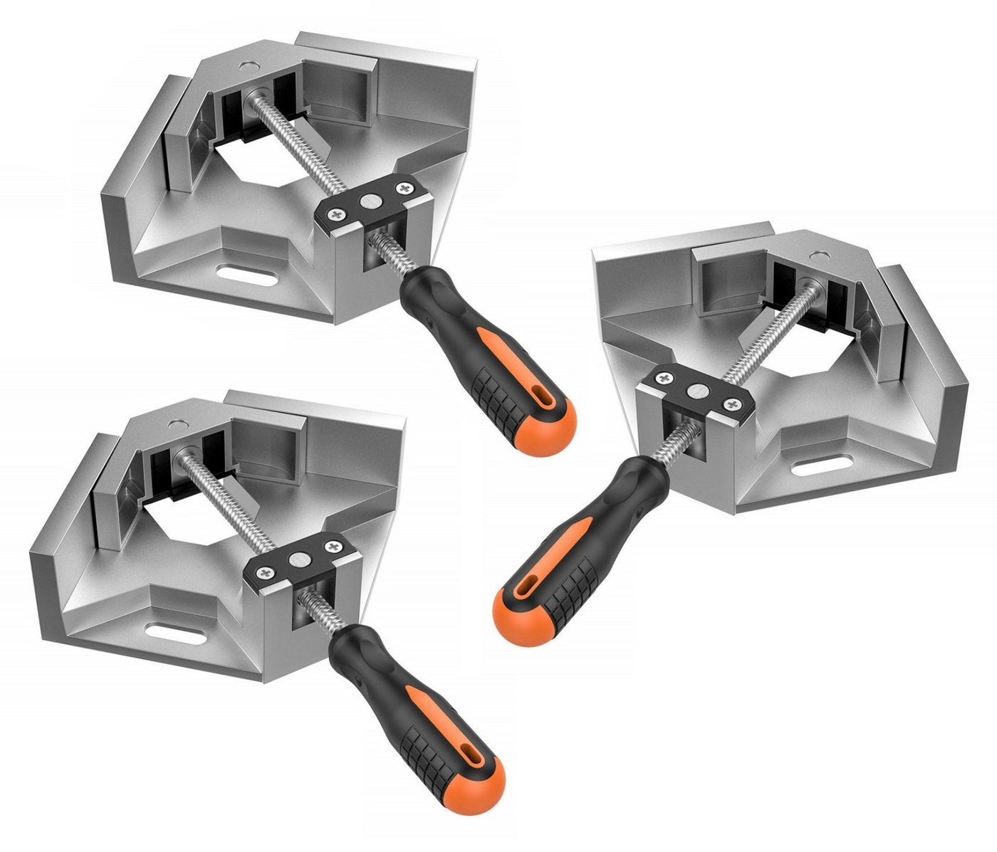 BAYLI Schraubstock 3x 90° Winkelspanner aus Aluminium, Winkelschraubstock schweissen von BAYLI