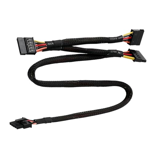 BAYORE 80 cm Schwarz Ummantelter 5-Pin Zu-3xSATA Modular Stromversorgungskabel Adapter Stromkabel Für OCZ Schwarz Ummantelter 5-Pin Zu-3-Modular Stromversorgungskabel Adapter von BAYORE