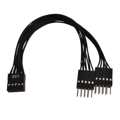 BAYORE USB 9Pin Zu 9Pin Header Splitter Kabel 1 Zu 2 Extender Mainboard USB 9Pins Adapter Verlängerung Draht 10CM Kompatibilität von BAYORE