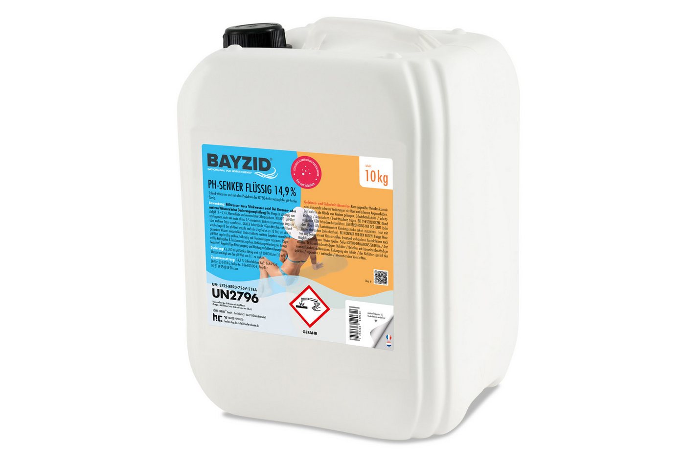 BAYZID Poolpflege 10 kg BAYZID® pH Minus flüssig 14,9% von BAYZID