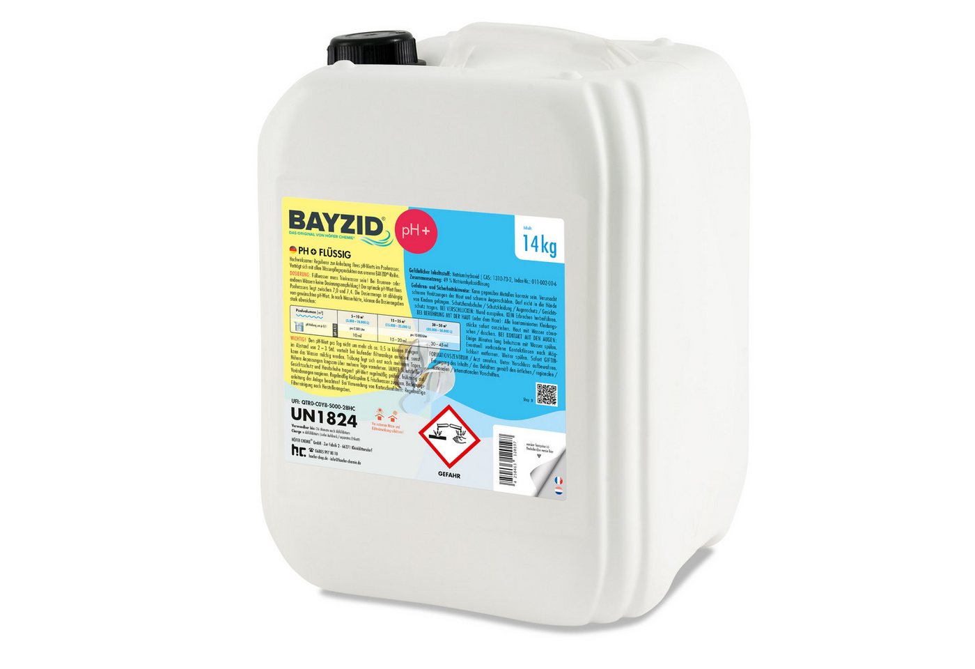 BAYZID Poolpflege 14 kg BAYZID® pH Plus flüssig von BAYZID