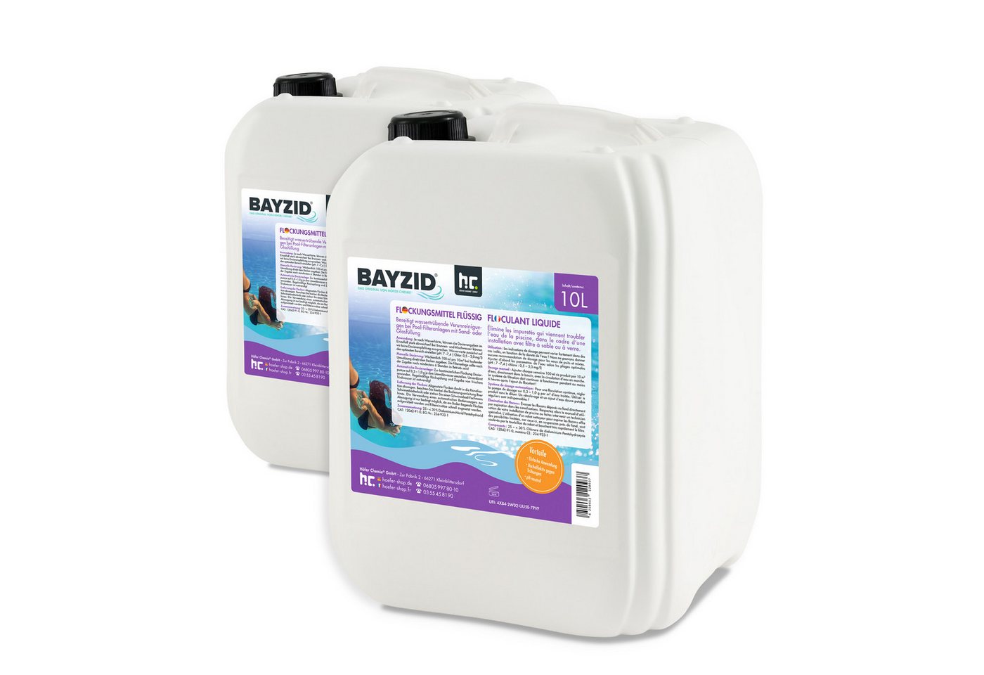 BAYZID Poolpflege 2x 10 L BAYZID® Flockungsmittel flüssig von BAYZID