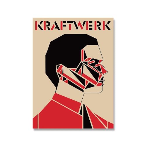 Moderne Kunstwerk Malerei Bauhaus Stil Minimalistisches Kraftwerk Poster Print Canvas Wandbild for Wohnzimmer Wohnkultur (Color : A, Size : 50x70 No Frame) von BAgLev