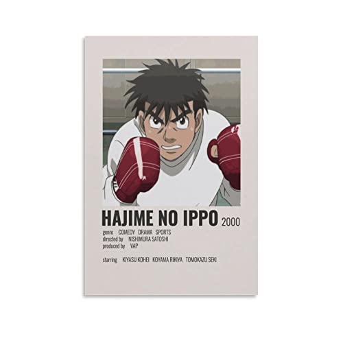 BBZL Hajime Anime-Poster auf Leinwand, Motiv: Hajime No Ippo, dekorativer Gemälde, Bild, Druck, modern, Familie, Junge, Mädchen, Schlafzimmer, Wohnzimmer, Dekoration, Poster, 40 x 60 cm von BBZL